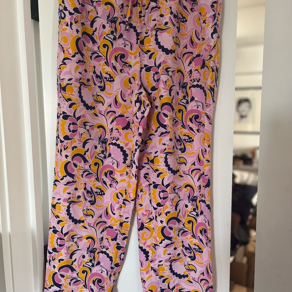 J Crew NEW silk lounge pink paisley swirl pull-on pants 8 NWOT - Picture 6 of 9